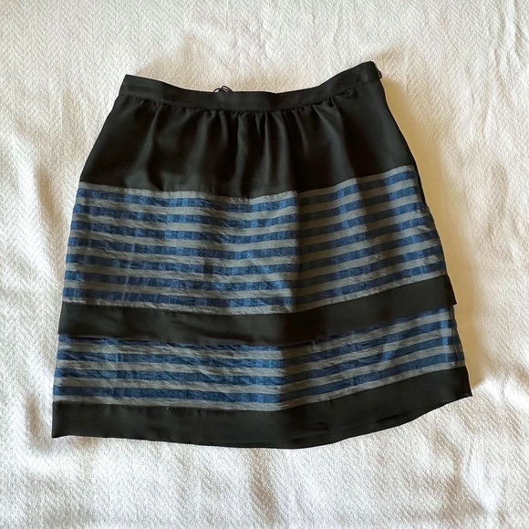 W118 by Walter Baker Jaime Skirt, Navy Stripe, XS - Picture 2 of 10